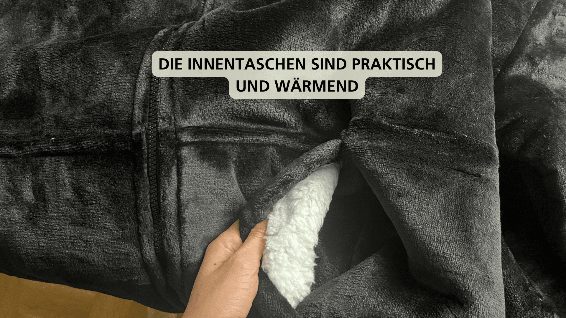 mysheepi Kuschelmantel Taschen